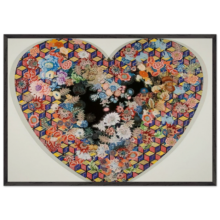 Heartland - 1985 - Miriam Schapiro 70x100 cm / 28x40 inches Framed Art Print – Black Wooden Frame