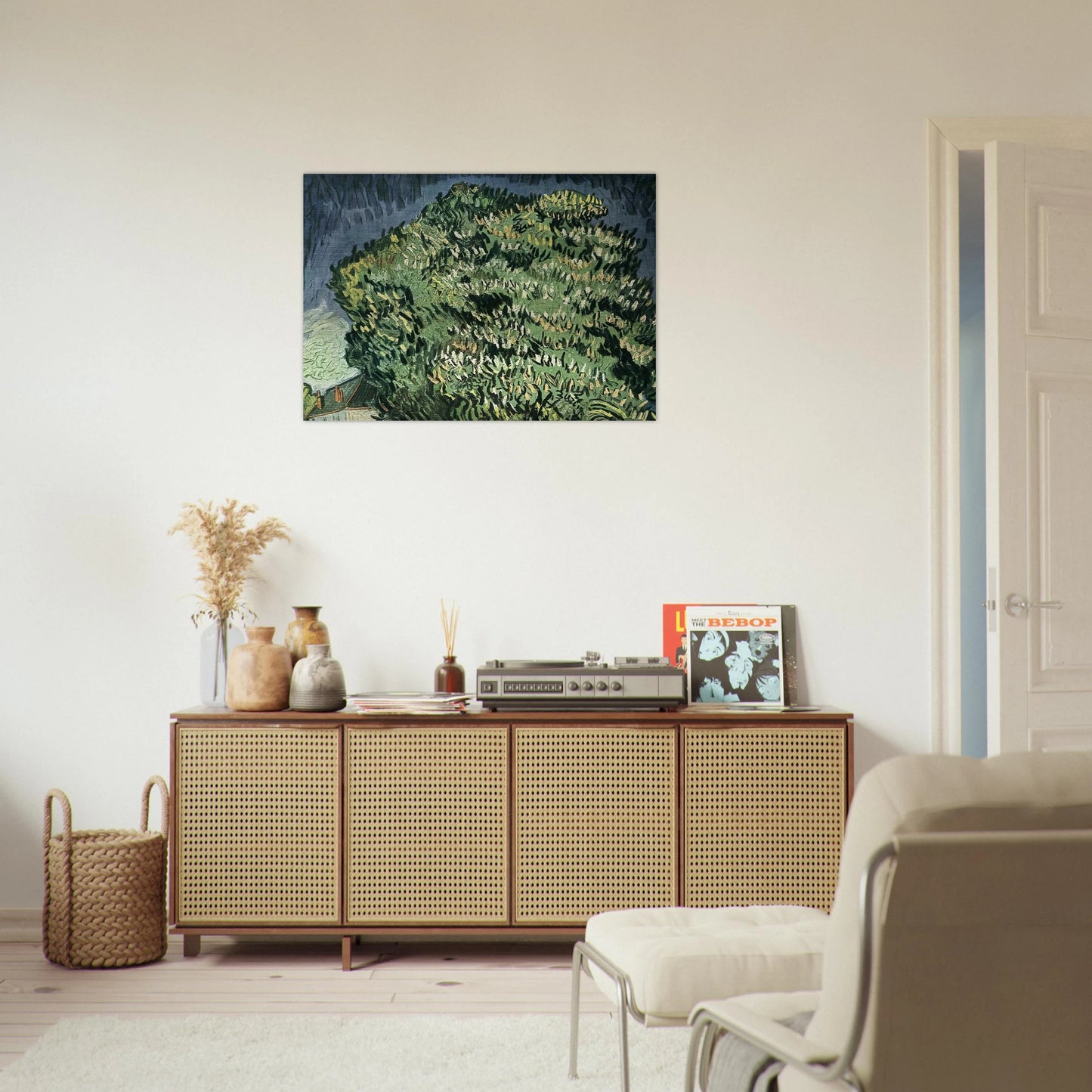 Chestnut Trees in Blossom - Vincent van Gogh Brushed Aluminum Print - 70x100 cm / 28x40 inches | Vincent van Gogh Aluminum Print | Vincent van Gogh Prints