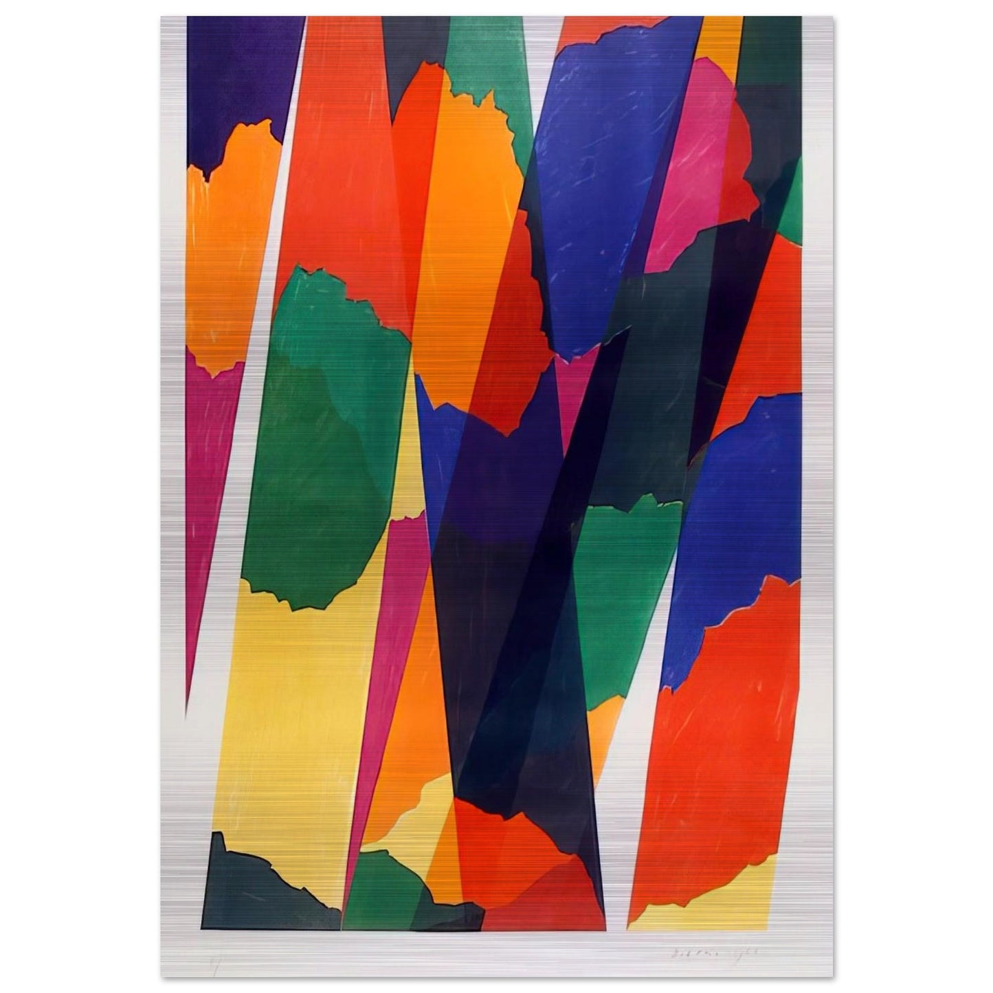 Wait - Untitled XIX - 1968 - Piero Dorazio Brushed Aluminum Print - 70x100 cm / 28x40 inches | Piero Dorazio Aluminum Print | Piero Dorazio Prints