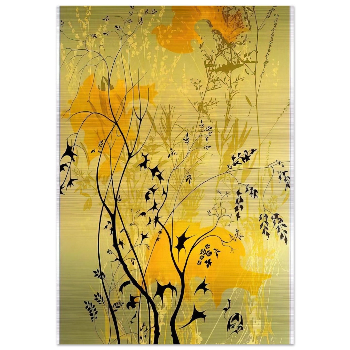 Wild Flowers - Eyvind Earle Brushed Aluminum Print - 70x100 cm / 28x40 inches | Eyvind Earle Aluminum Print | Eyvind Earle Prints