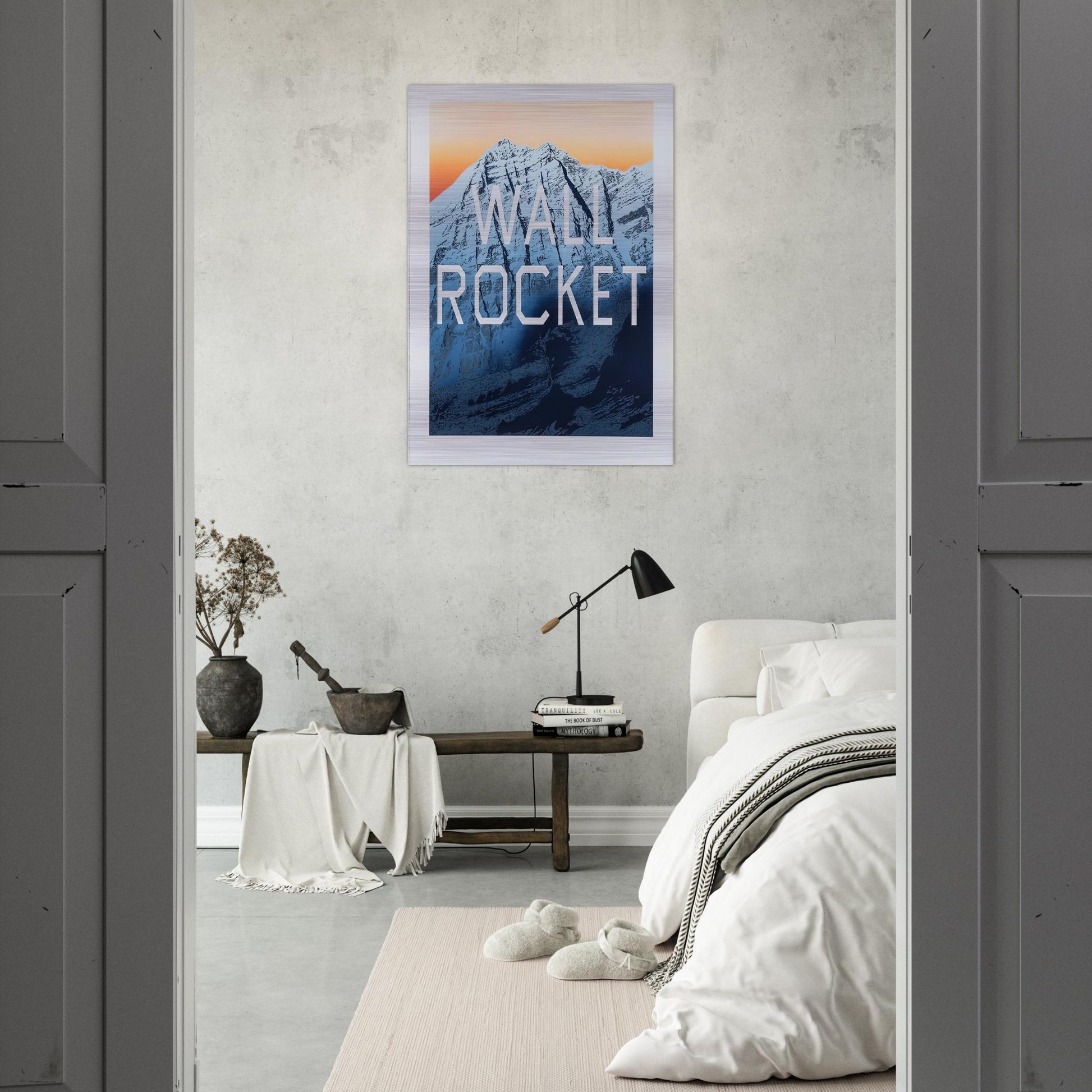 WALL ROCKET 2013 - Edward Ruscha Brushed Aluminum Print - 70x100 cm / 28x40 inches | Edward Ruscha Aluminum Print | Edward Ruscha Prints
