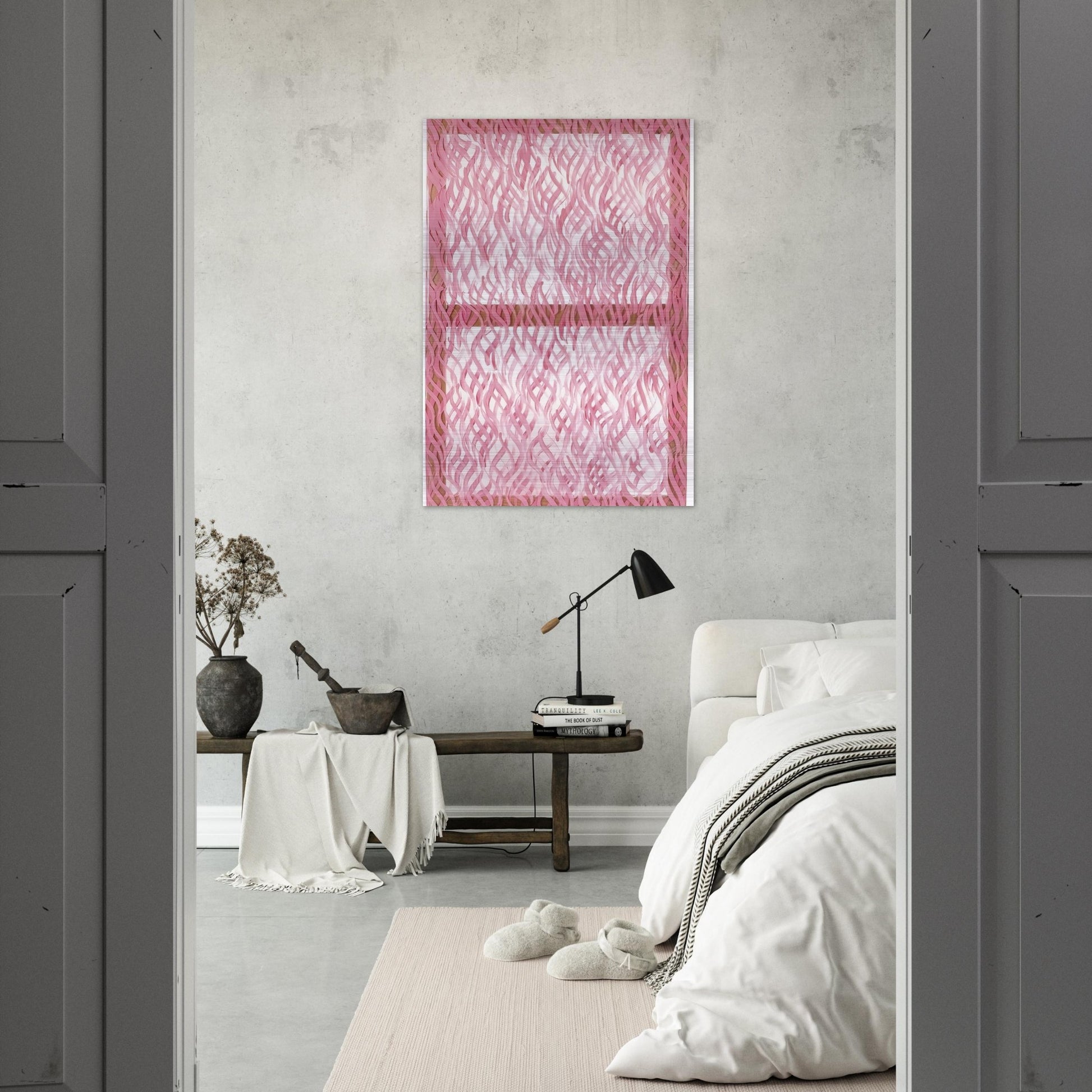 Segni rosa - 1967 - Carla Accardi Brushed Aluminum Print - 70x100 cm / 28x40 inches | Carla Accardi Aluminum Print | Carla Accardi Prints