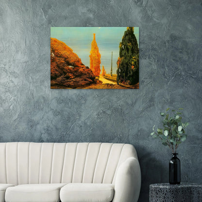 Lone Tree and United Trees - Max Ernst Brushed Aluminum Print - 70x100 cm / 28x40 inches | Max Ernst Aluminum Print | Max Ernst Prints