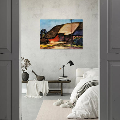 Small farm on Nistelrode - Piet Mondrian Brushed Aluminum Print - 70x100 cm / 28x40 inches | Piet Mondrian Aluminum Print | Piet Mondrian Prints