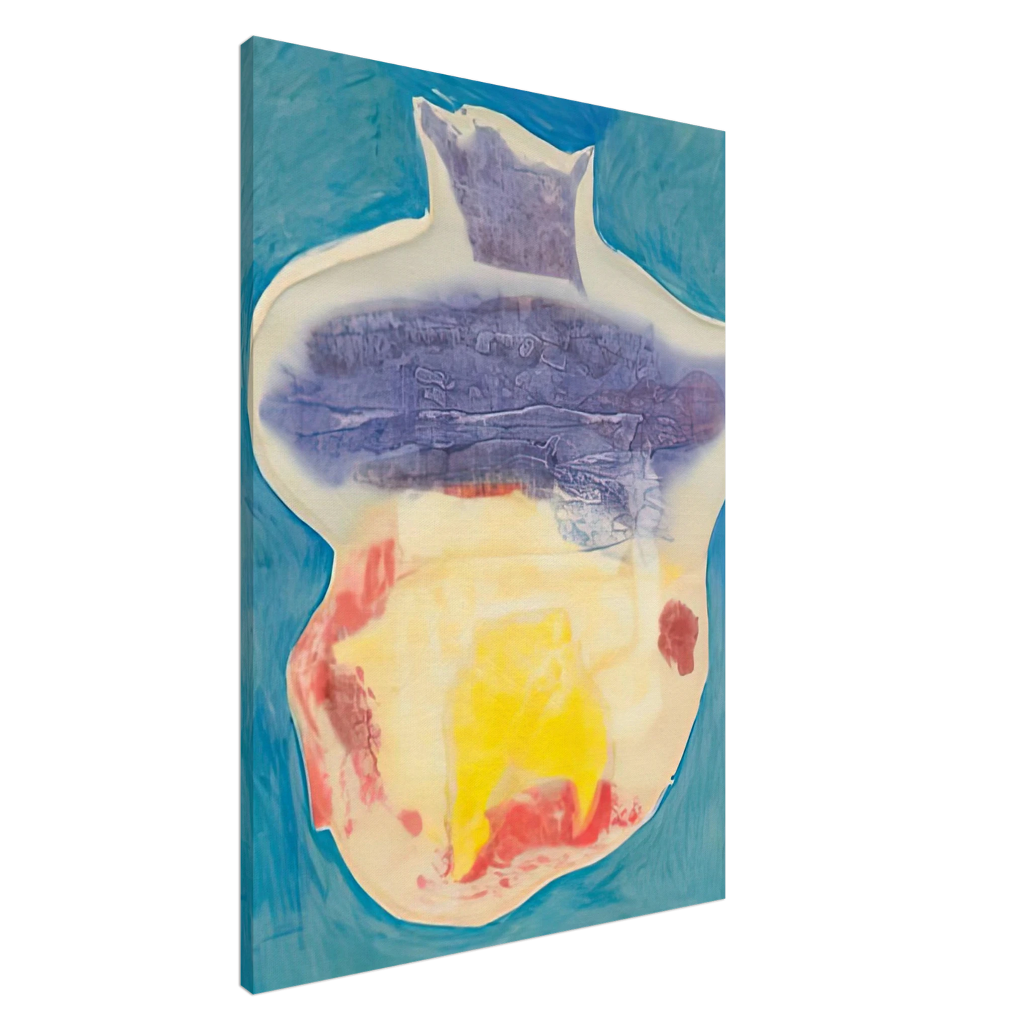 Helen Frankenthaler - Narcissus, 1963- Wall Art - 60x80 cm / 24x32 inches - Premium Wooden Framed Poster With Fine Art Paper-canvas - White frame