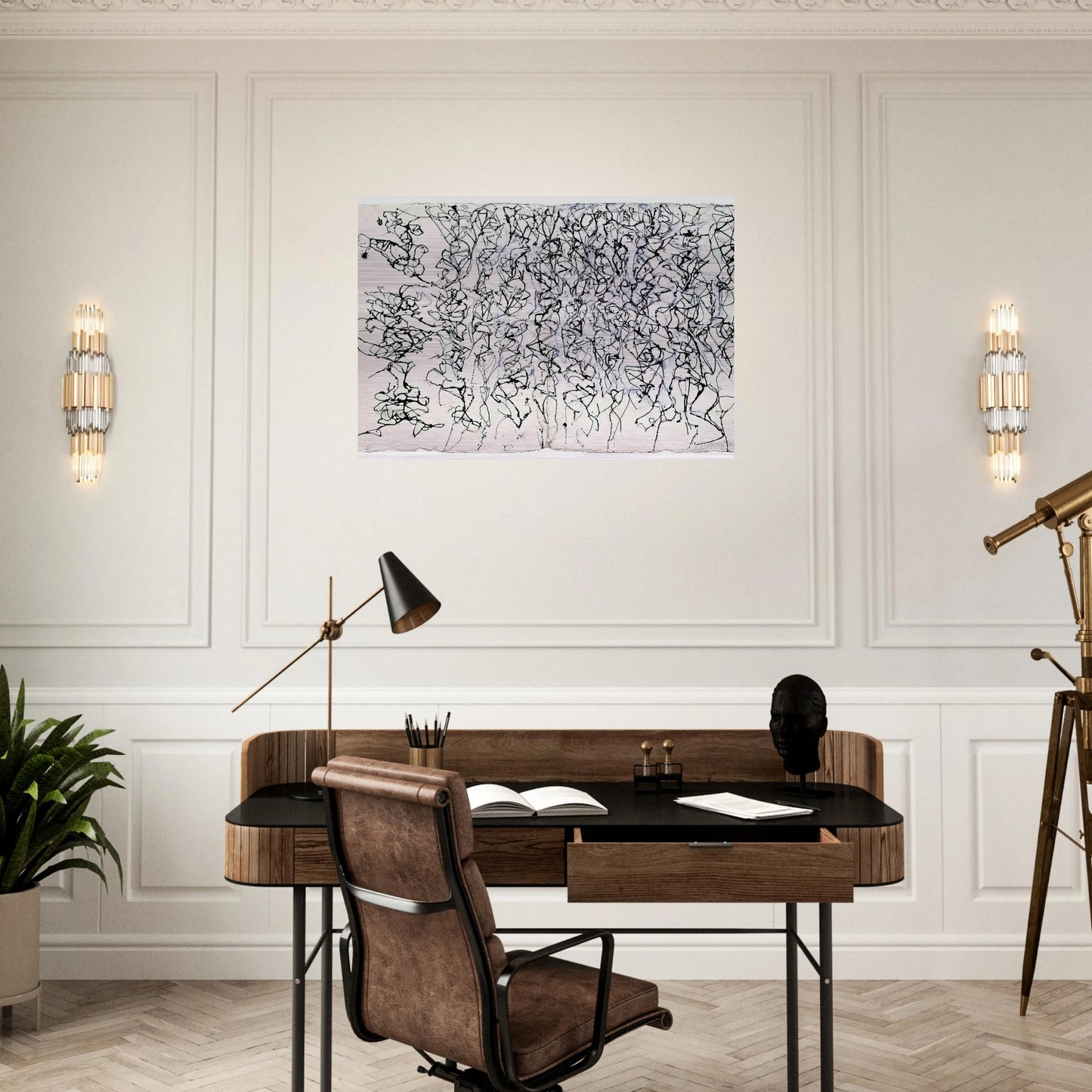 Don't Bungle the Jungle - 1989 - Brice Marden Brushed Aluminum Print - 70x100 cm / 28x40 inches | Brice Marden Aluminum Print | Brice Marden Prints