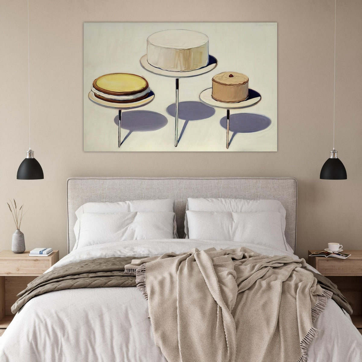 Display Cakes - 1963 - Wayne Thiebaud Art Prints - 100x150 cm / 40x60″ inches | Wayne Thiebaud Poster | Wayne Thiebaud Prints