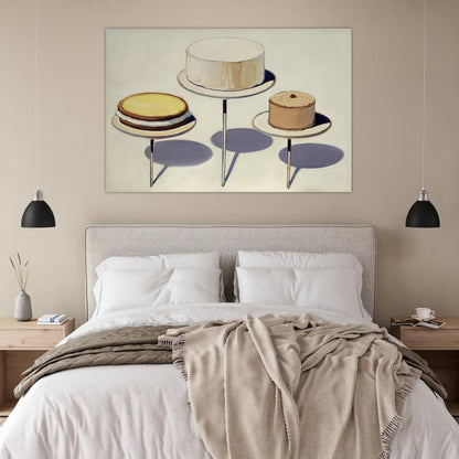 Display Cakes - 1963 - Wayne Thiebaud Art Prints - 100x150 cm / 40x60″ inches | Wayne Thiebaud Poster | Wayne Thiebaud Prints