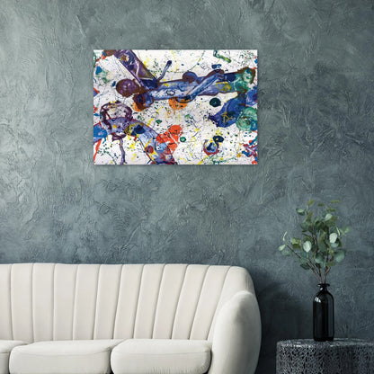 King Corpse  SFS-288  - Sam Francis Brushed Aluminum Print - 70x100 cm / 28x40 inches | Sam Francis Aluminum Print | Sam Francis Prints
