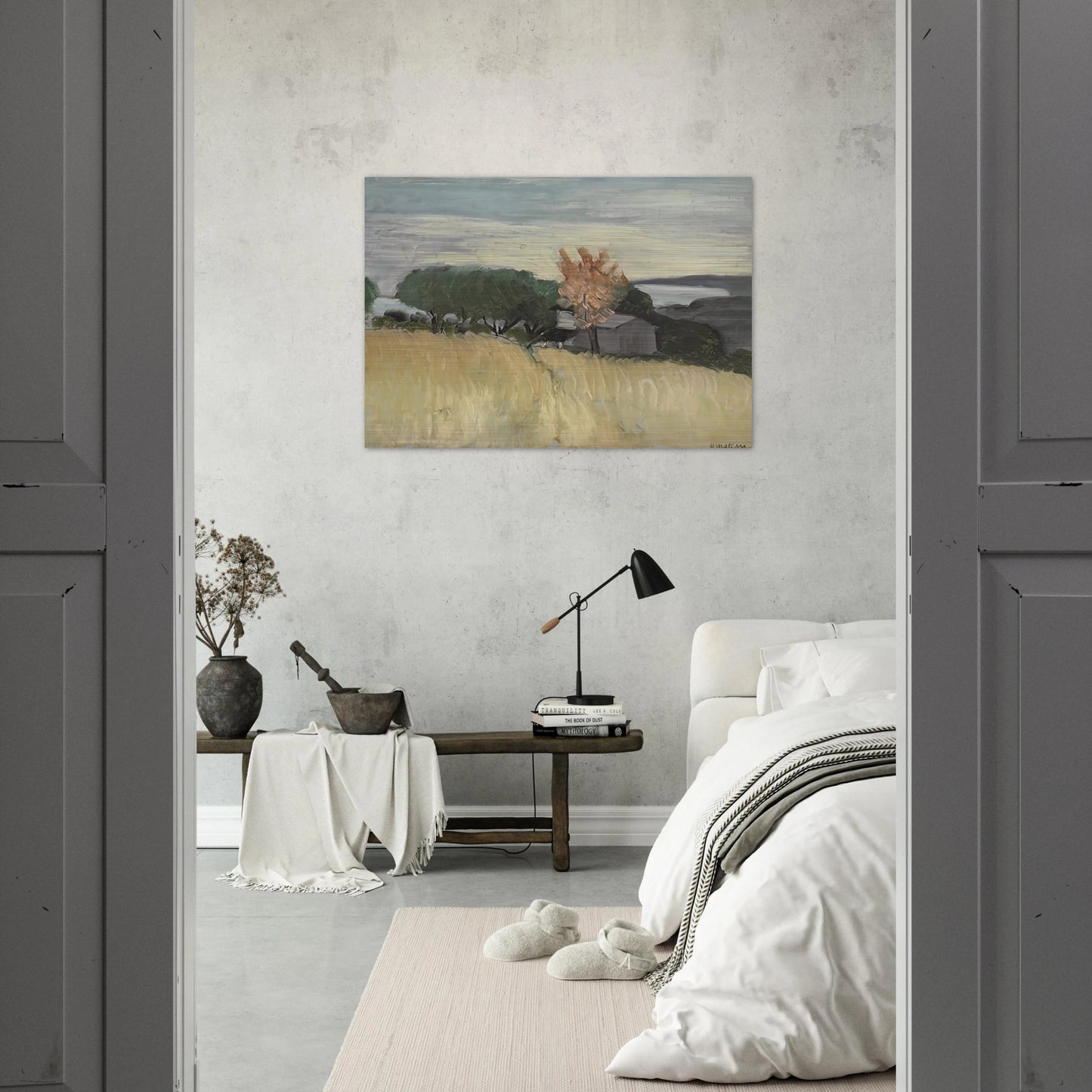 CHAMPS DE BLE A CAGNES 1918 - Henri Matisse Brushed Aluminum Print - 70x100 cm / 28x40 inches | Henri Matisse Aluminum Print | Henri Matisse Prints