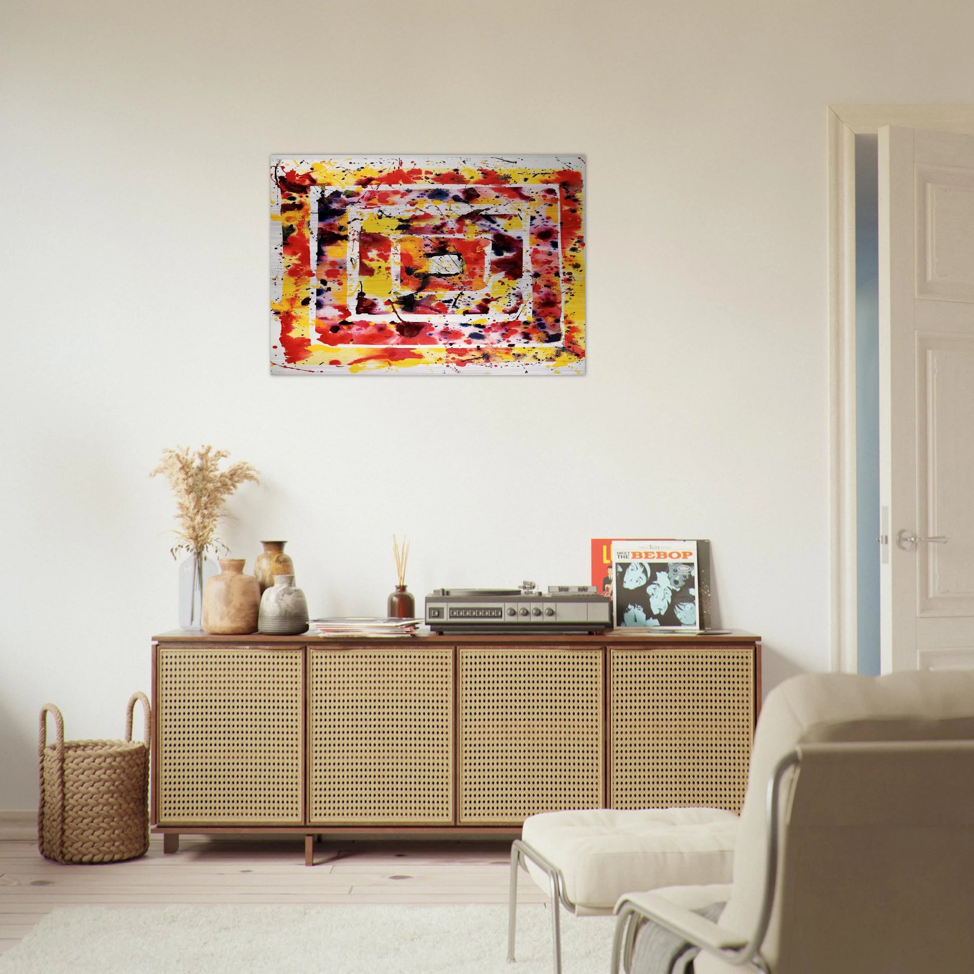 Untitled Mandala - Sam Francis Brushed Aluminum Print - 70x100 cm / 28x40 inches | Sam Francis Aluminum Print | Sam Francis Prints