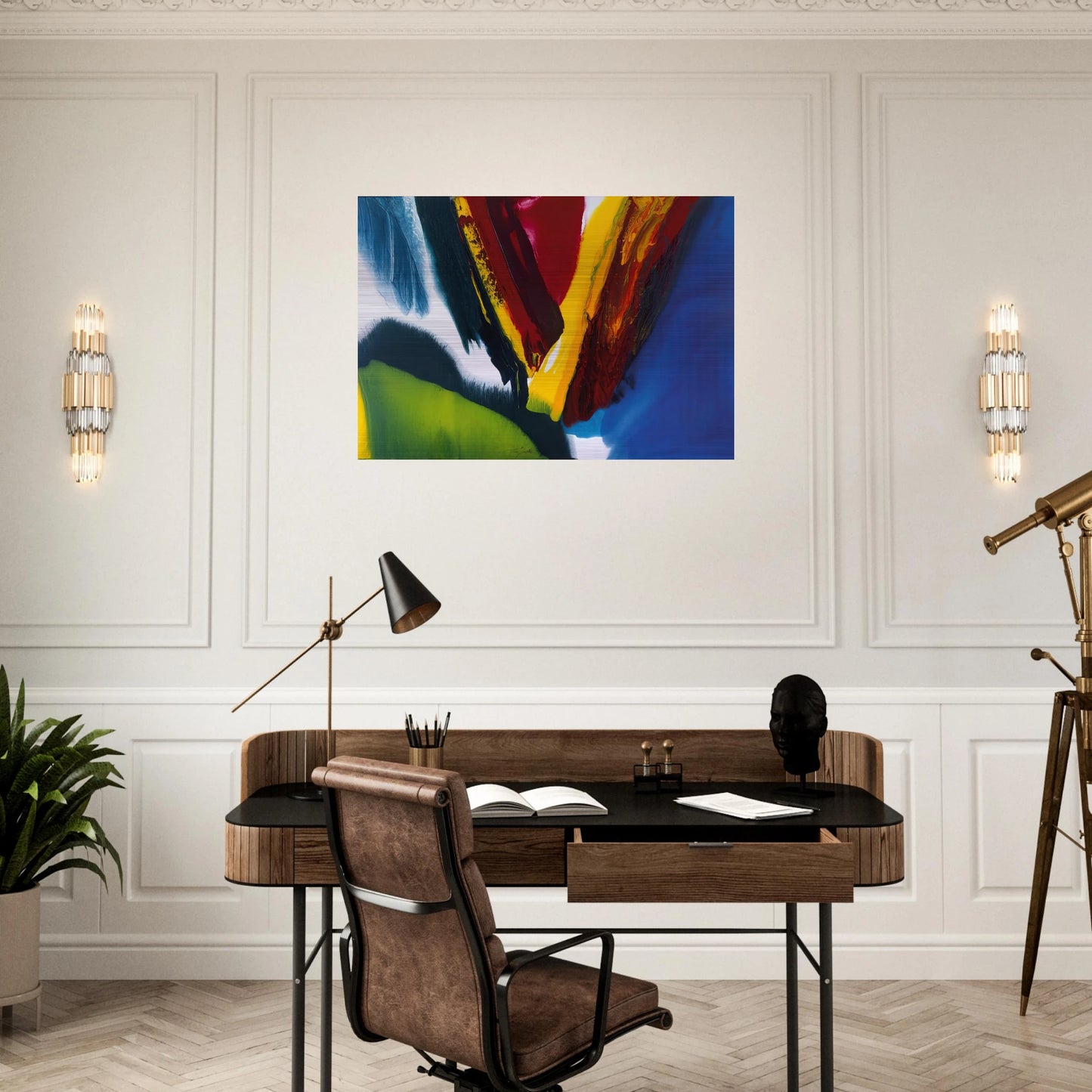 Phenomena Intervening Mantle - 2006 - Paul Jenkins Brushed Aluminum Print - 70x100 cm / 28x40 inches | Paul Jenkins Aluminum Print | Paul Jenkins Prints