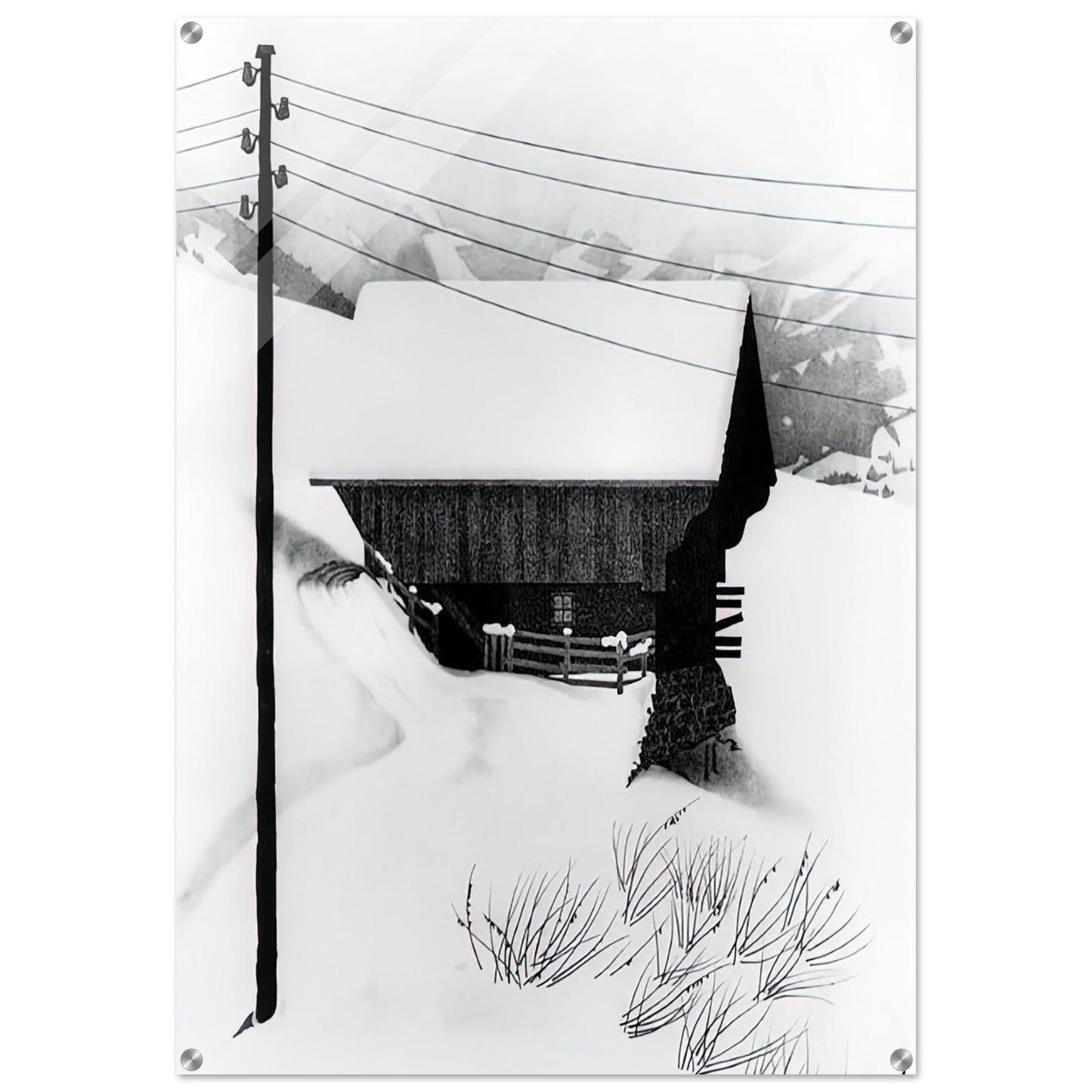 SNOW - MC Escher Acrylic Print - 70x100 cm / 28x40″ inches | Maurits Cornelis Escher Prints