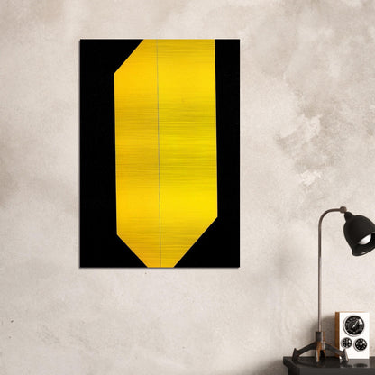 Black and Yellow - 2009 - Carmen Herrera Brushed Aluminum Print - 70x100 cm / 28x40 inches | Carmen Herrera Aluminum Print | Carmen Herrera Prints