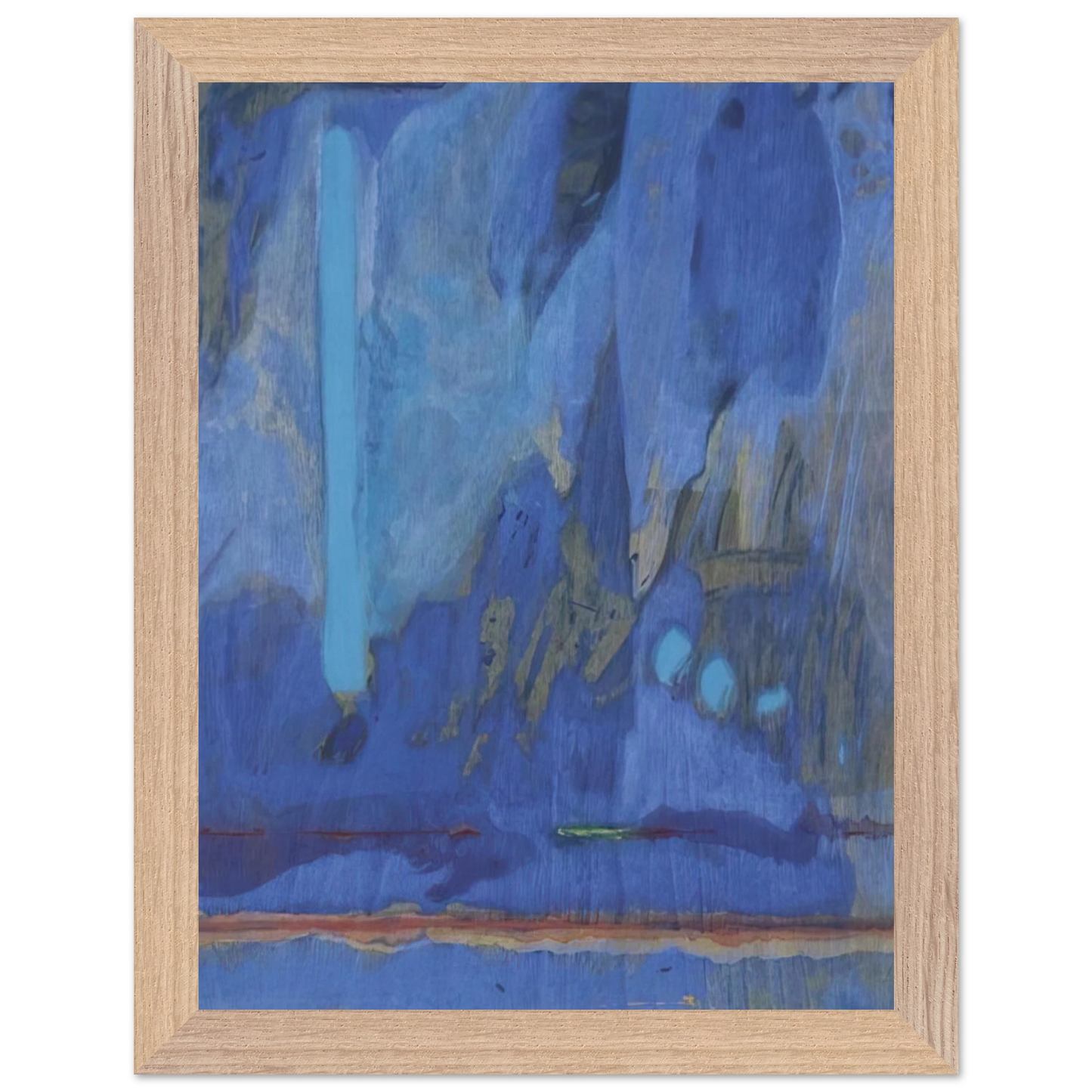 Helen Frankenthaler - Tales of Genji III - 1998 Wall art - 50x70 cm / 20x28 inches - Premium Wooden Framed Poster With Fine Art Paper-canvas - Black frame
