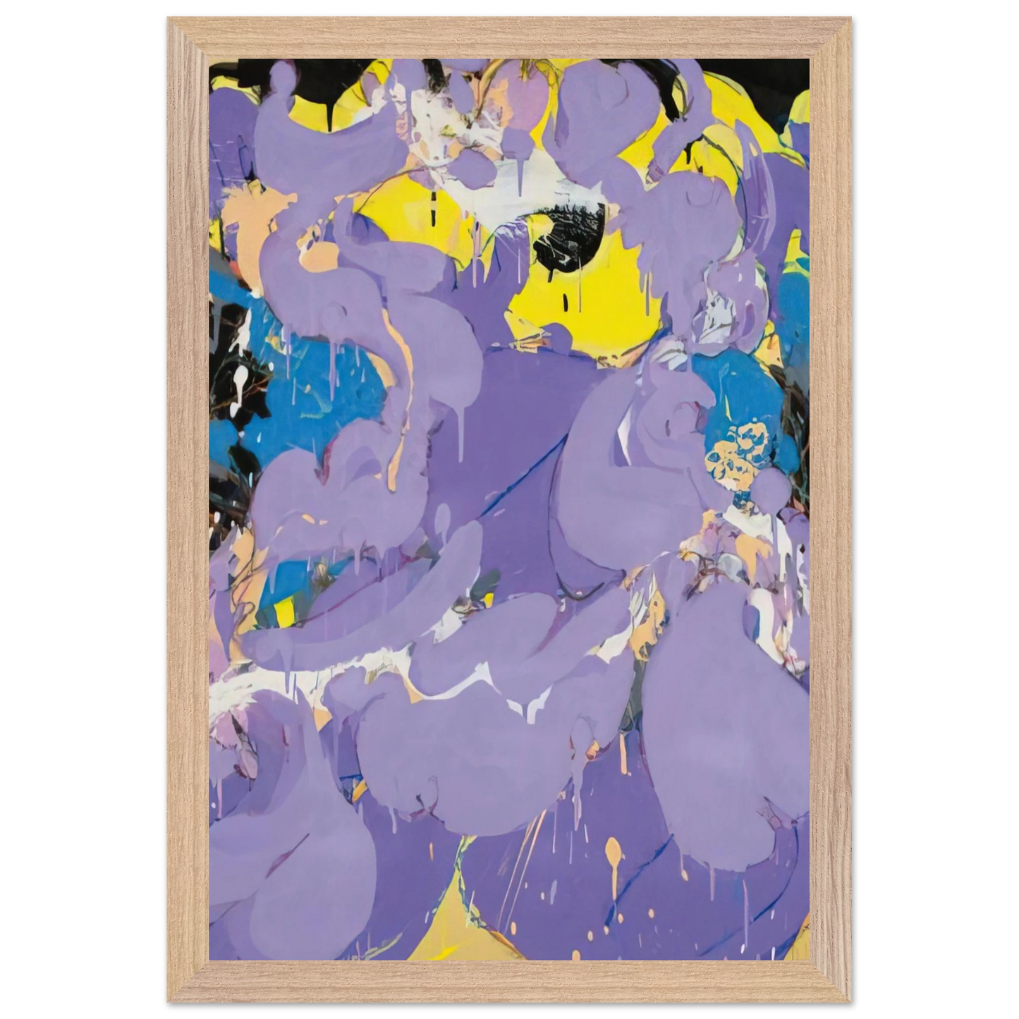 Helen Frankenthaler - Untitled - 1978 Wall art - 28x43  cm / XL (11x17 inches) - Premium Wooden Framed Poster With Fine Art Paper-canvas - White frame