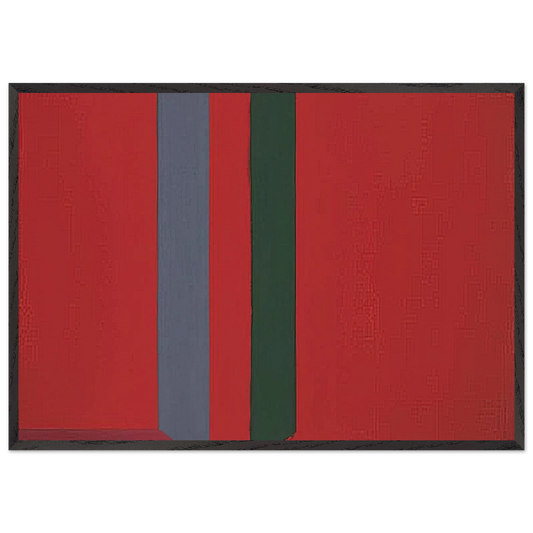 28566 - 1966 - John Hoyland 70x100 cm / 28x40 inches Framed Art Print – Black Wooden Frame
