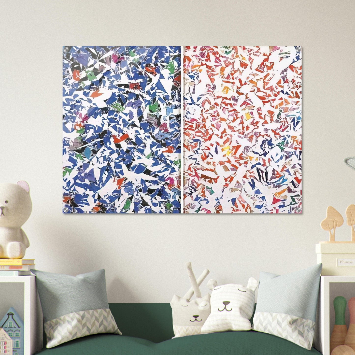 Blanc - Tachisme - Simon Hantai Acrylic Print - 70x100 cm / 28x40″ inches