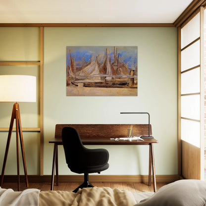 YACHTS AT ROYAN 1902 - Odilon Redon Brushed Aluminum Print - 70x100 cm / 28x40 inches | Odilon Redon Aluminum Print | Odilon Redon Prints