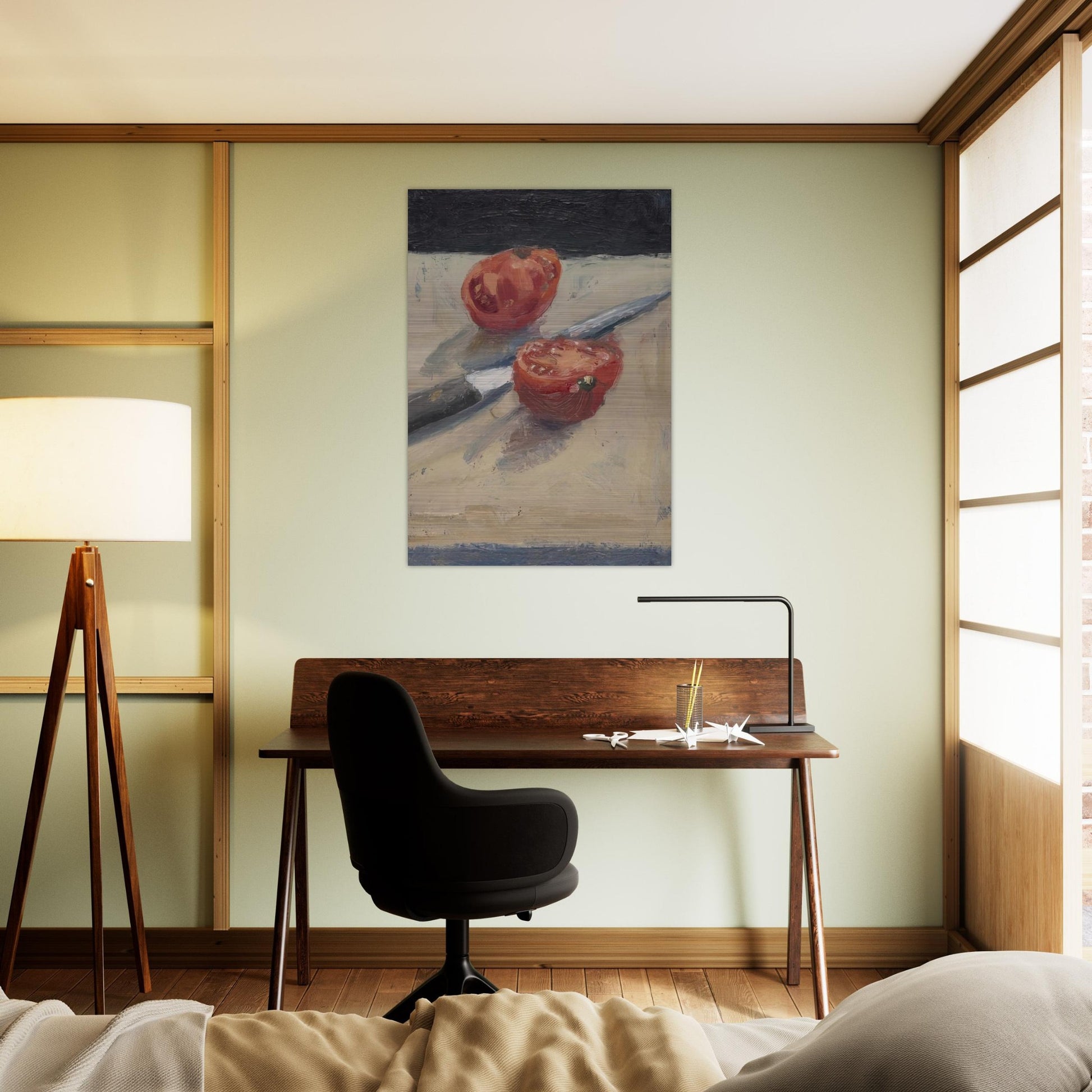 Knife  Tomato I - Richard Diebenkorn Brushed Aluminum Print - 70x100 cm / 28x40 inches | Richard Diebenkorn Aluminum Print | Richard Diebenkorn Prints
