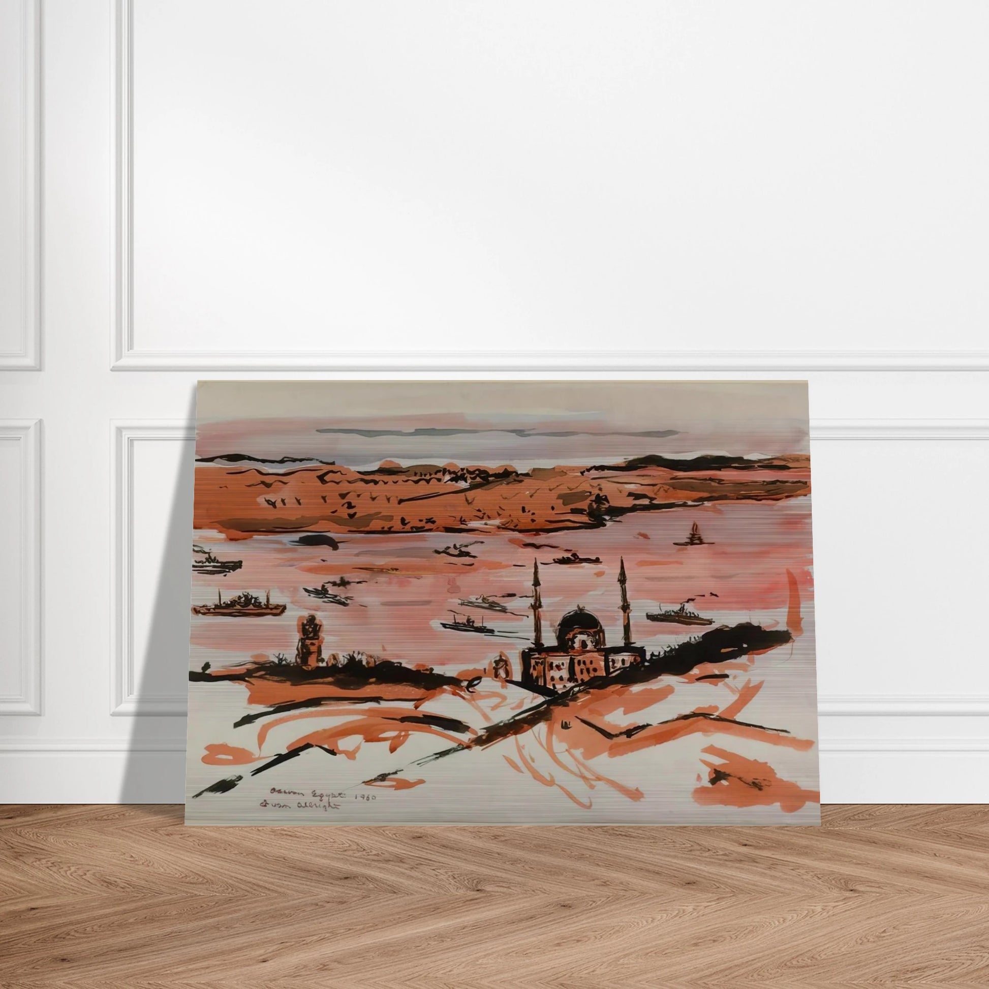 NILE RIVER AT ASWAN EGYPT 1960 - Ivan Albright Brushed Aluminum Print - 70x100 cm / 28x40 inches | Ivan Albright Aluminum Print | Ivan Albright Prints