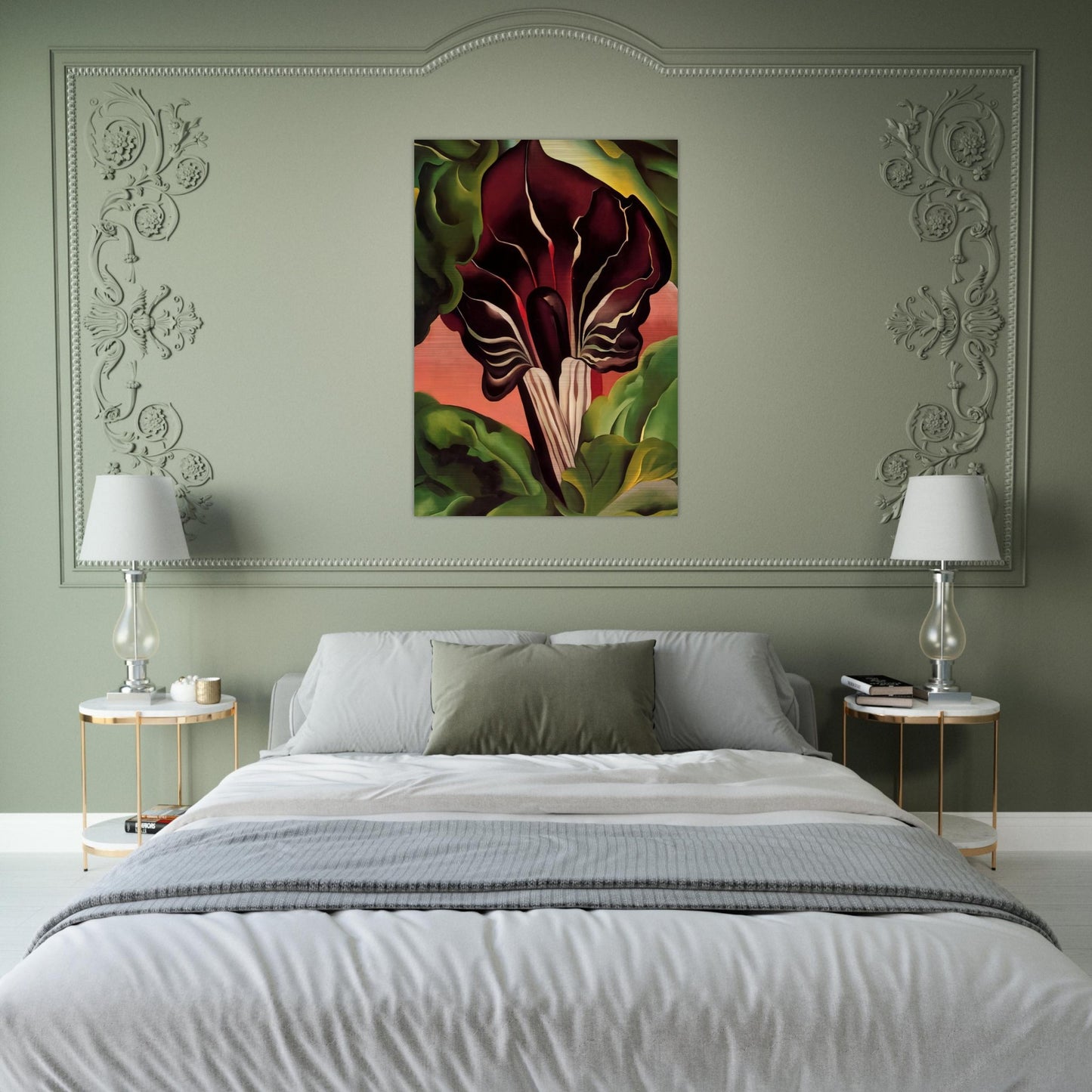 Jack-in-the-Pulpit II - Georgia O'Keeffe Brushed Aluminum Print - 70x100 cm / 28x40 inches | Georgia O'Keeffe Aluminum Print | Georgia O'Keeffe Prints