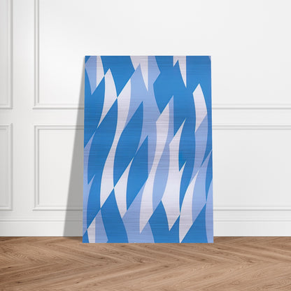 TWO BLUES 2003 - Bridget Riley Brushed Aluminum Print - 70x100 cm / 28x40 inches | Bridget Riley Aluminum Print | Bridget Riley Prints