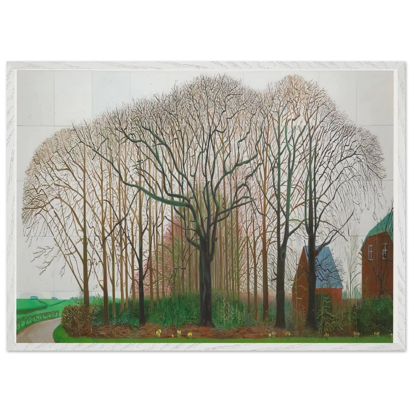 David Hockney - David Hockney Wall art - 21x29.7 cm / 8x12" - Premium Wooden Framed Poster With Fine Art Paper - Black frame
