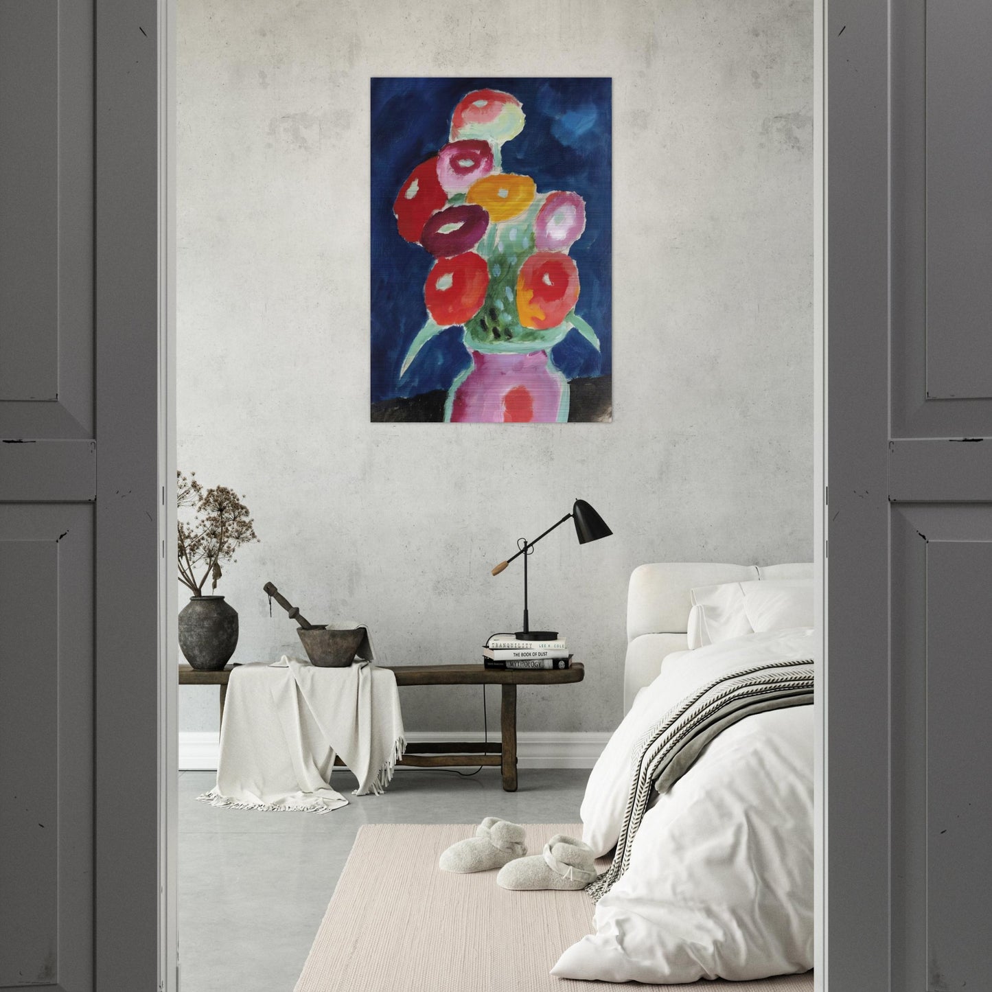 BLUMEN IN EINER VASE 1918 - Alexej von Jawlensky Brushed Aluminum Print - 70x100 cm / 28x40 inches | Alexej von Jawlensky Aluminum Print | Alexej von Jawlensky Prints
