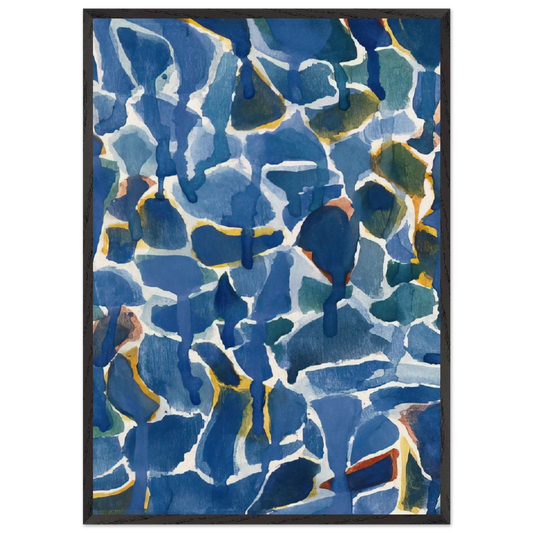 Untitled  SF54-077  - Sam Francis 70x100 cm / 28x40 inches Framed Art Print – Black Wooden Frame