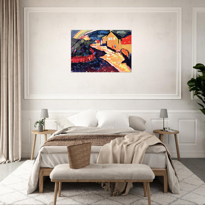 MURNAU WITH RAINBOW 1909 - Wassily Kandinsky Acrylic Print - 70x100 cm / 28x40″ inches