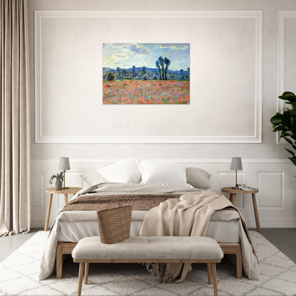 Poppy Field in Giverny - claude monet Acrylic Print - 70x100 cm / 28x40″ inches