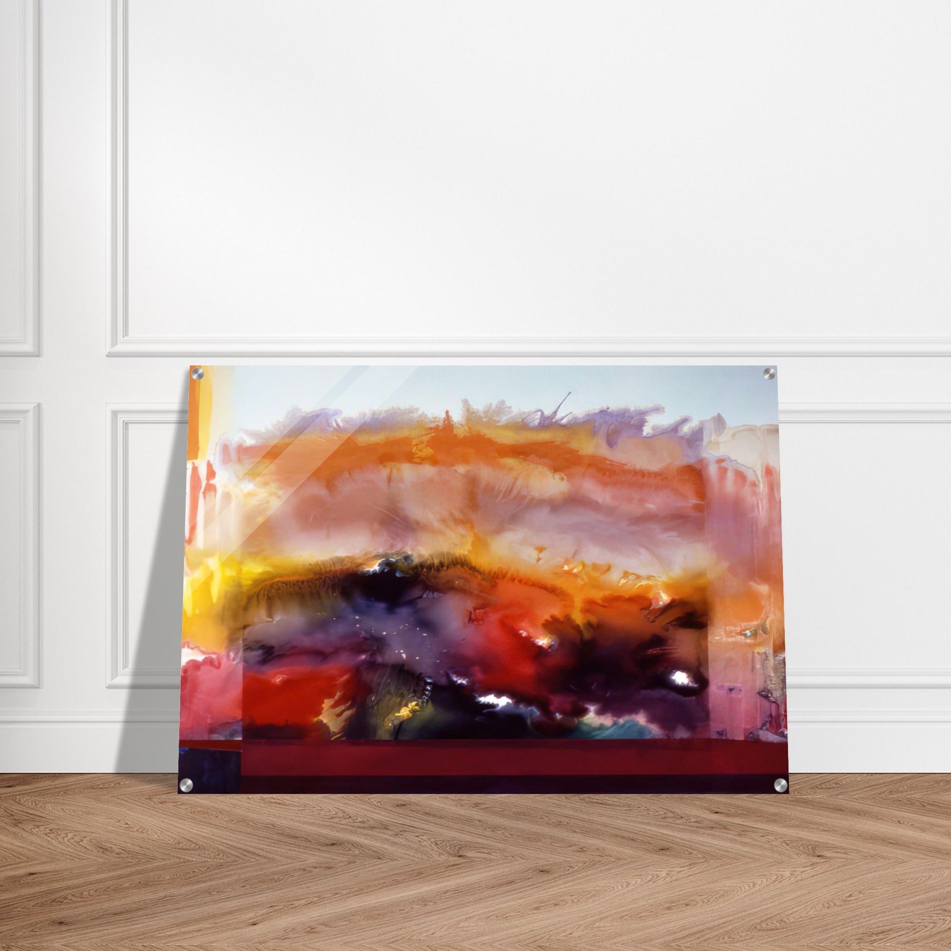 Butterfly Of Winter - 1985 - Ronnie Landfield Acrylic Print - 70x100 cm / 28x40″ inches | Ronnie Landfield Wall Art | Ronnie Landfield Prints