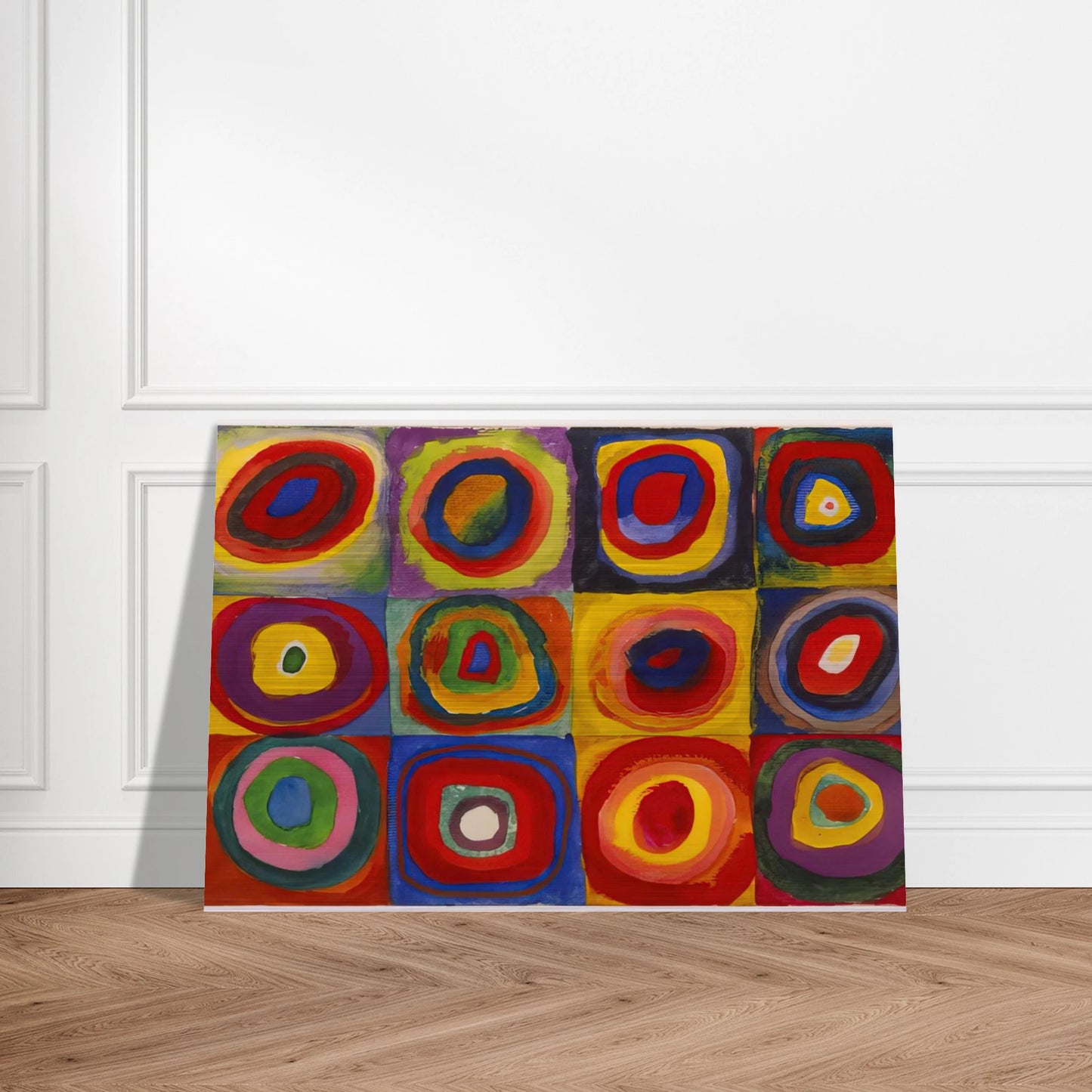 COLOR STUDY SQUARES WITH CONCENTRIC CIRCLES 1913 - Wassily Kandinsky Brushed Aluminum Print - 70x100 cm / 28x40 inches | Wassily Kandinsky Aluminum Print | Wassily Kandinsky Prints