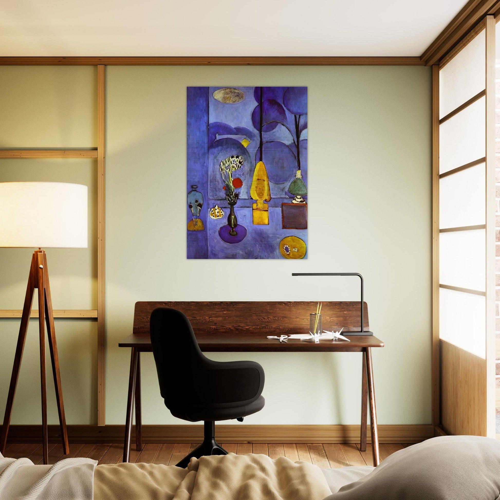 THE BLUE WINDOW 1911 - Henri Matisse Brushed Aluminum Print - 70x100 cm / 28x40 inches | Henri Matisse Aluminum Print | Henri Matisse Prints