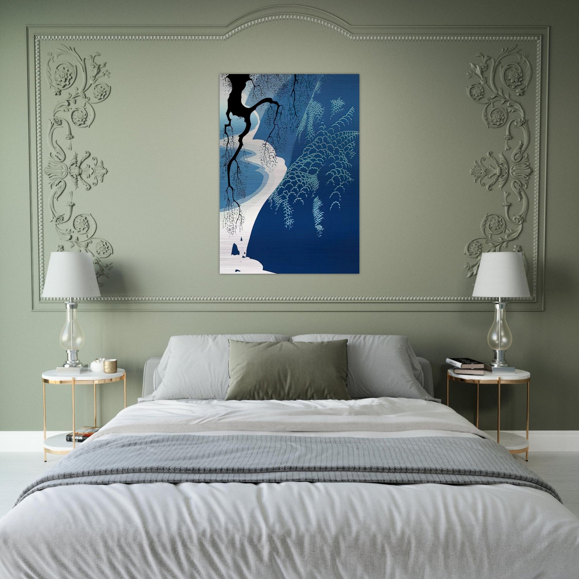 Big Sur and Branch - Eyvind Earle Brushed Aluminum Print - 70x100 cm / 28x40 inches | Eyvind Earle Aluminum Print | Eyvind Earle Prints