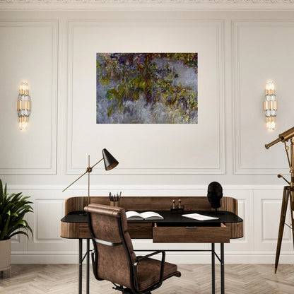 Wisteria left half - claude monet Brushed Aluminum Print - 70x100 cm / 28x40 inches | claude monet Aluminum Print | claude monet Prints