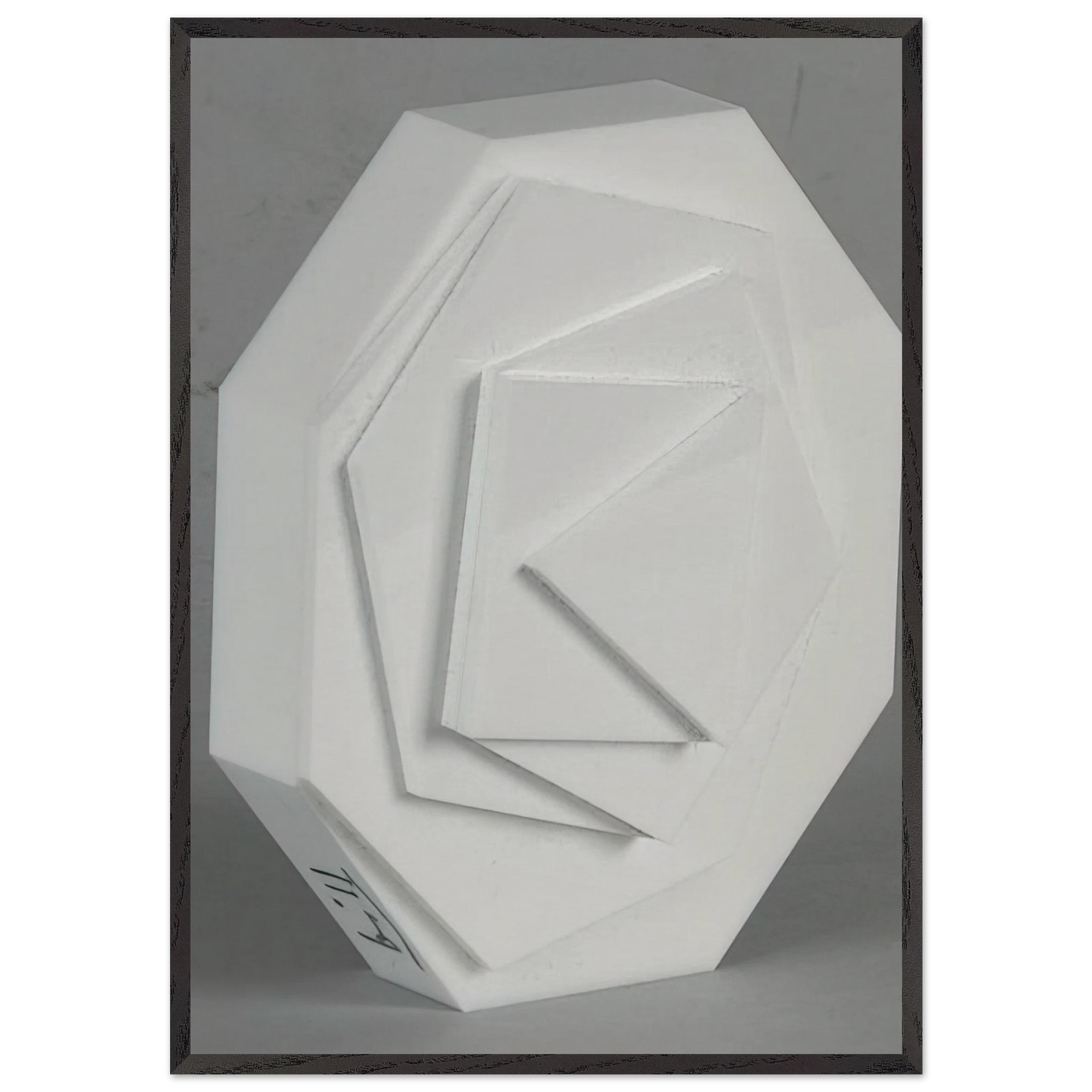 3-8 Eck - Concretism - Max Bill 70x100 cm / 28x40 inches Framed Art Print – Black Wooden Frame