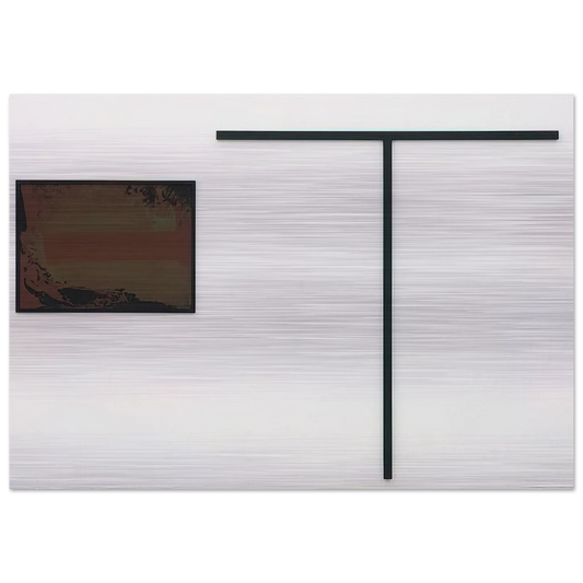 untitled T-formiges Objekt mit Gouache - 1972 - Blinky Palermo Brushed Aluminum Print - 70x100 cm / 28x40 inches | Blinky Palermo Aluminum Print | Blinky Palermo Prints