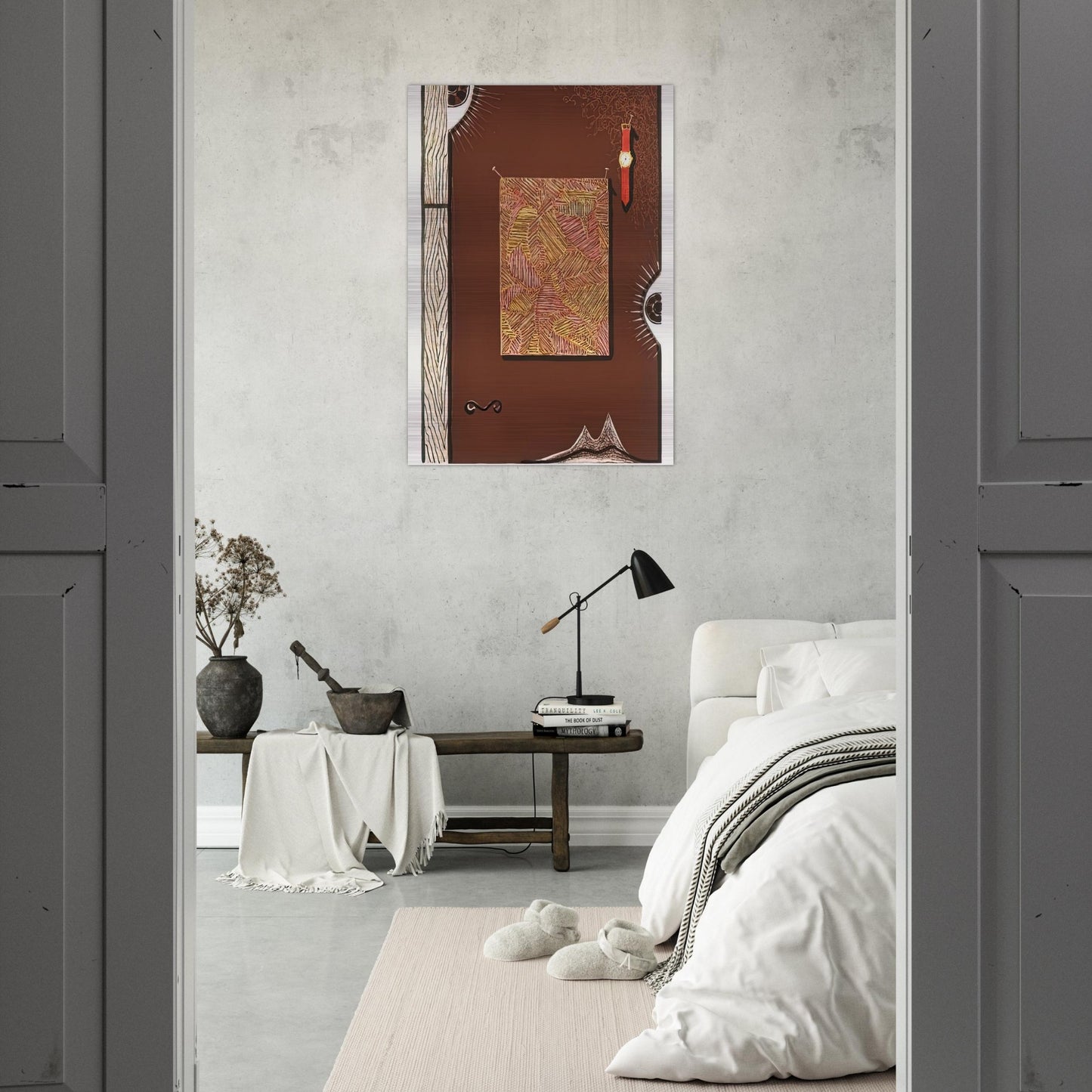 FACE WITH WATCH 1996 - Jasper Johns Brushed Aluminum Print - 70x100 cm / 28x40 inches | Jasper Johns Aluminum Print | Jasper Johns Prints