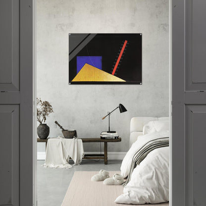 IL MERCANTE DI CUORI BOZZETTO DI SCENA 1927 - Enrico Prampolini Acrylic Print - 70x100 cm / 28x40″ inches | Enrico Prampolini Wall Art | Enrico Prampolini Prints