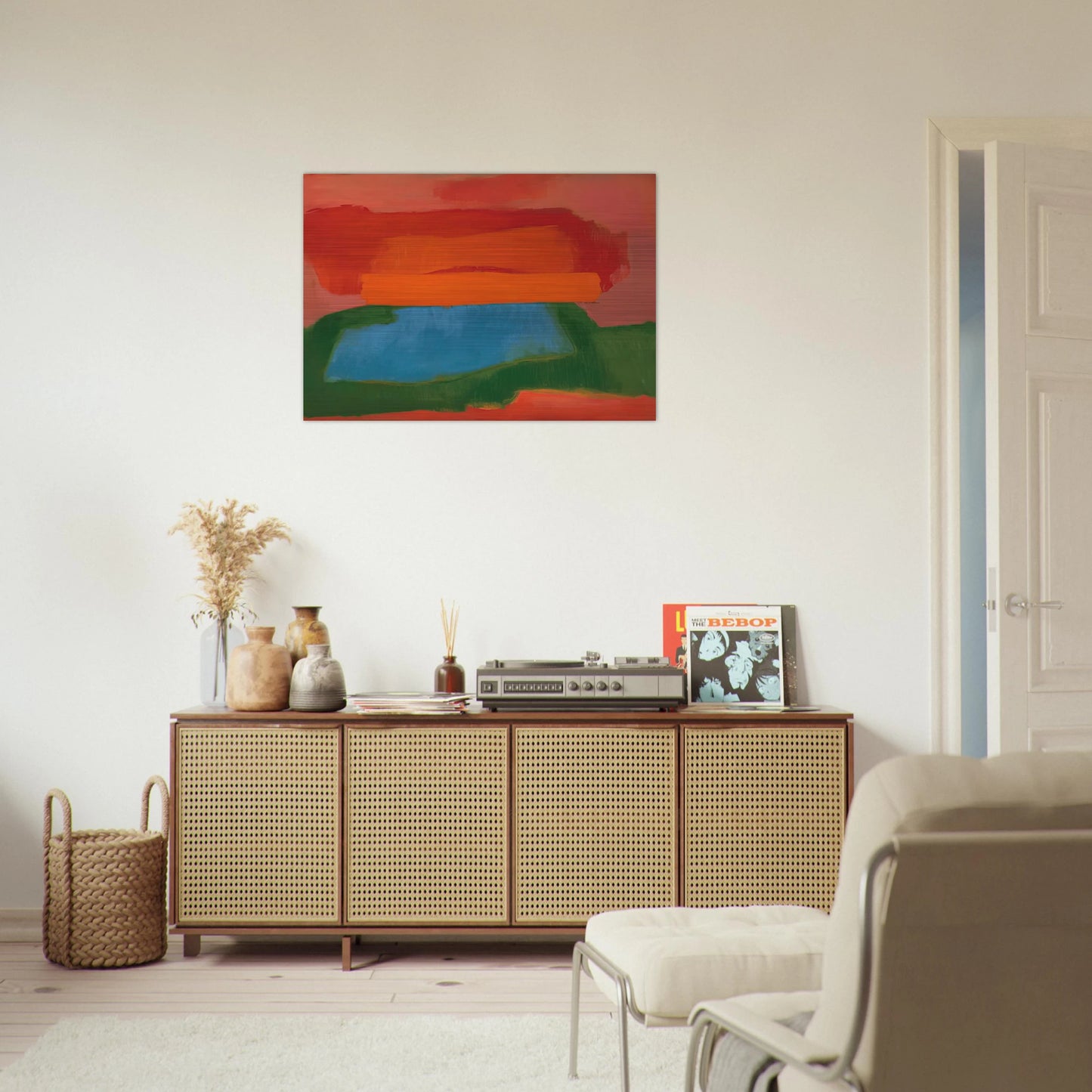 NUMBER 2 1967 - Esteban Vicente Brushed Aluminum Print - 70x100 cm / 28x40 inches | Esteban Vicente Aluminum Print | Esteban Vicente Prints