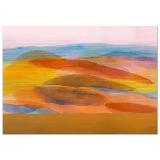 Golden Harvest - 1981 - Ronnie Landfield Brushed Aluminum Print - 70x100 cm / 28x40 inches | Ronnie Landfield Aluminum Print | Ronnie Landfield Prints