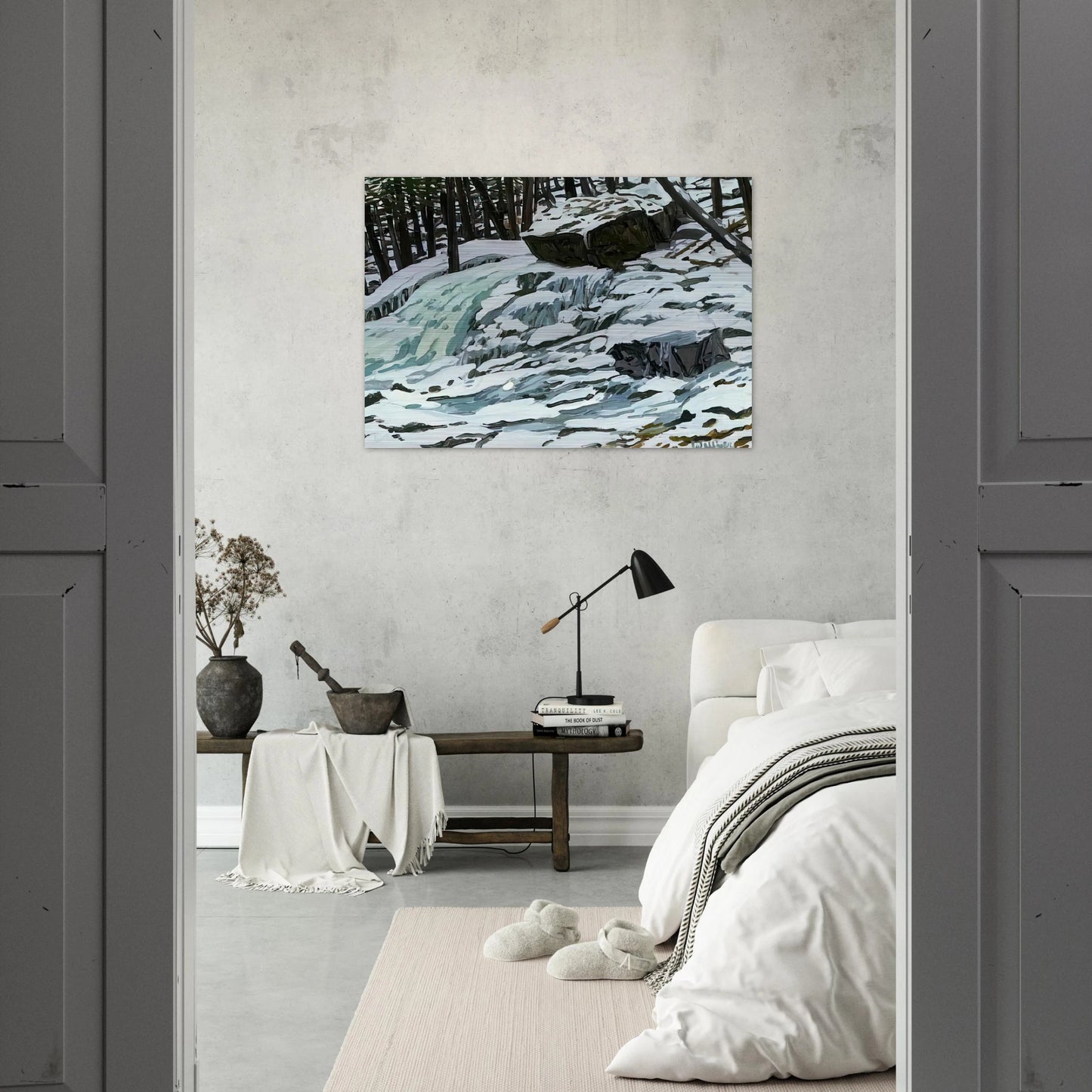Study for Aqua Spring - 1997 - Neil Welliver Brushed Aluminum Print - 70x100 cm / 28x40 inches | Neil Welliver Aluminum Print | Neil Welliver Prints