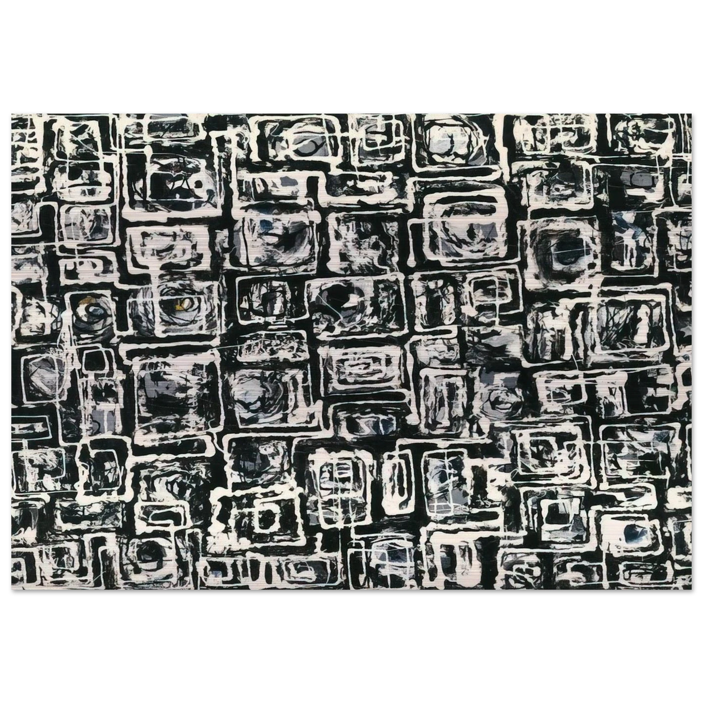 White Squares - Lee Krasner Brushed Aluminum Print - 70x100 cm / 28x40 inches | Lee Krasner Aluminum Print | Lee Krasner Prints