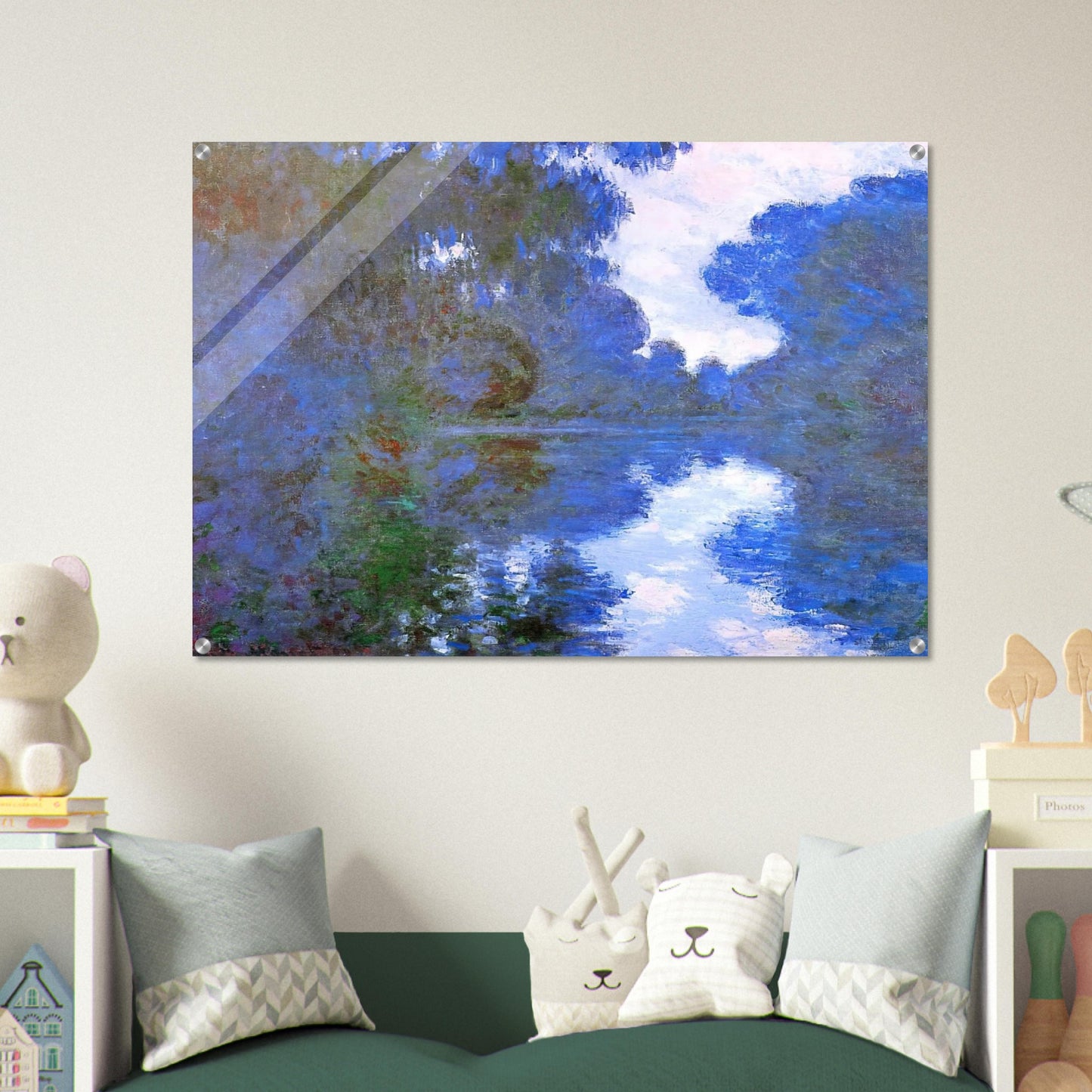 Morning on the Seine, Clear Weather 02 - claude monet Acrylic Print - 70x100 cm / 28x40″ inches