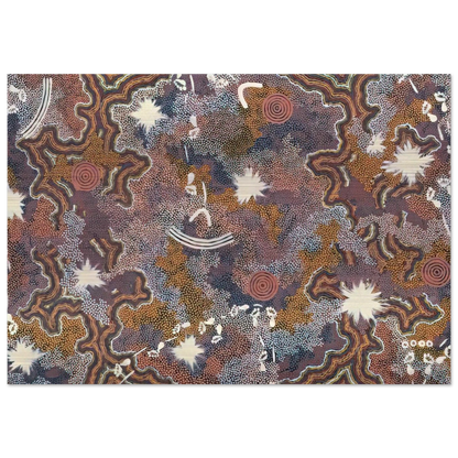 Ngarlu Red Hill - 1990 - Clifford Possum Tjapaltjarri Brushed Aluminum Print - 70x100 cm / 28x40 inches | Clifford Possum Tjapaltjarri Aluminum Print | Clifford Possum Tjapaltjarri Prints