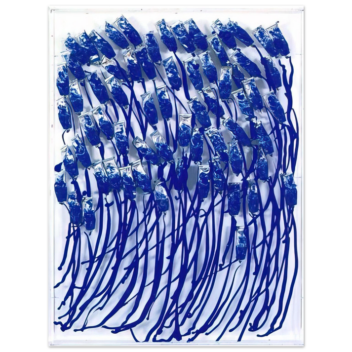 Arman - Blue Paint Tubes - 1990  75x100 cm / 30x40inches Fine Art Poster