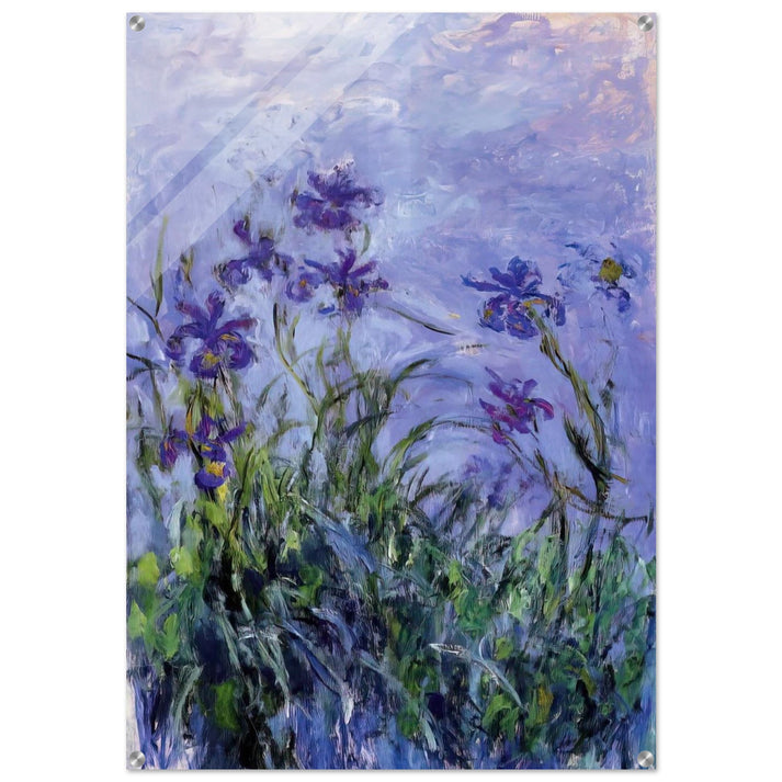 Lilac Irises - claude monet Acrylic Print - 70x100 cm / 28x40″ inches