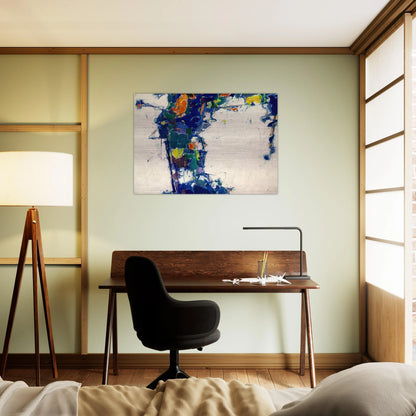 Middle Blue - Sam Francis Brushed Aluminum Print - 70x100 cm / 28x40 inches | Sam Francis Aluminum Print | Sam Francis Prints